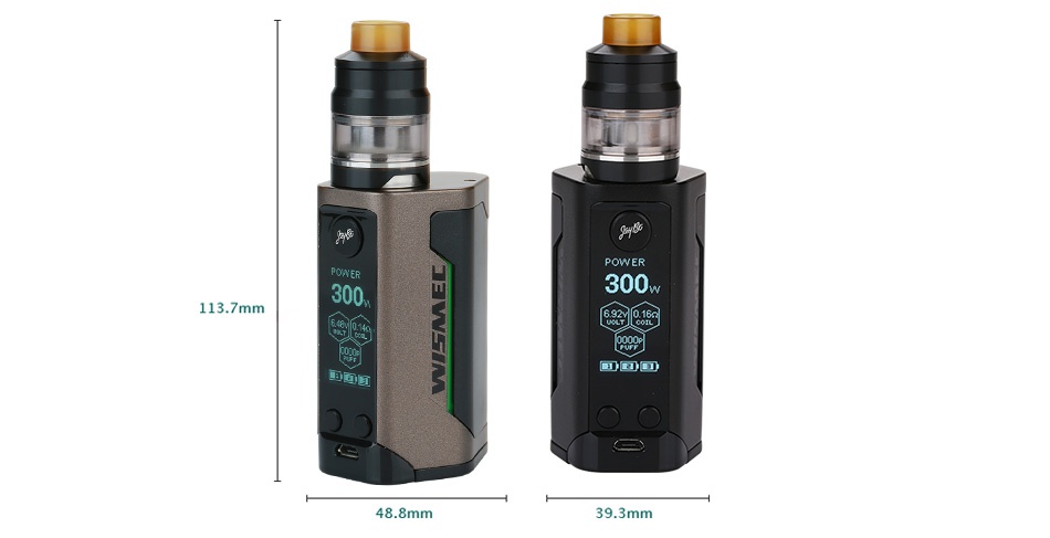 WISMEC Reuleaux RX GEN3 300W with Gnome TC Kit POWER 300 300 113 7mm DOn 48 8mm 39 3mm