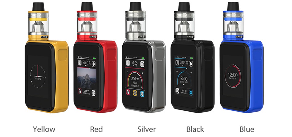 Joyetech Cuboid Pro 200W with ProCore Aries Touchscreen TC Kit a O Yellow Silver Black Blue