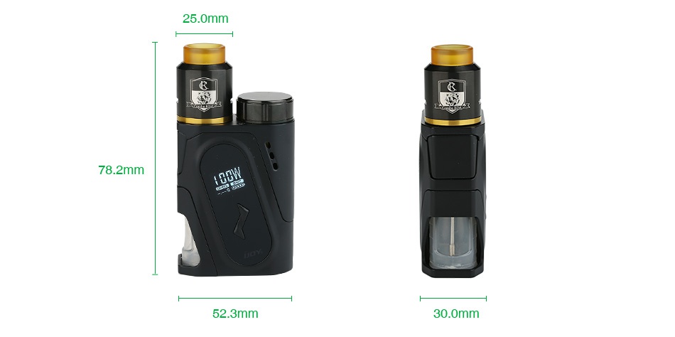 IJOY CAPO 100W 20700 Squonker Kit 3000mAh 25 0mm 78 2mm 523mm 30 0mm