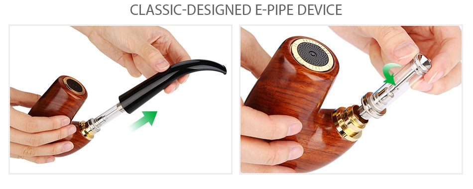 VapeOnly Zen Pipe 18650 Kit 2200mAh CLASSIC DESIGNED E PIPE DEVICE