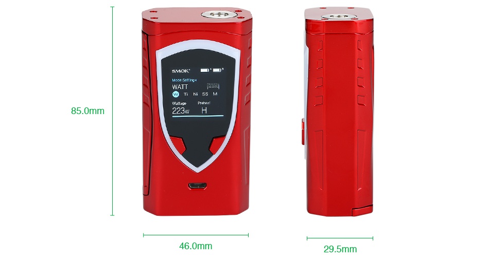 SMOK ProColor 225W TC Box MOD WATT 85 0mm 22 46 0mm 29 5mm