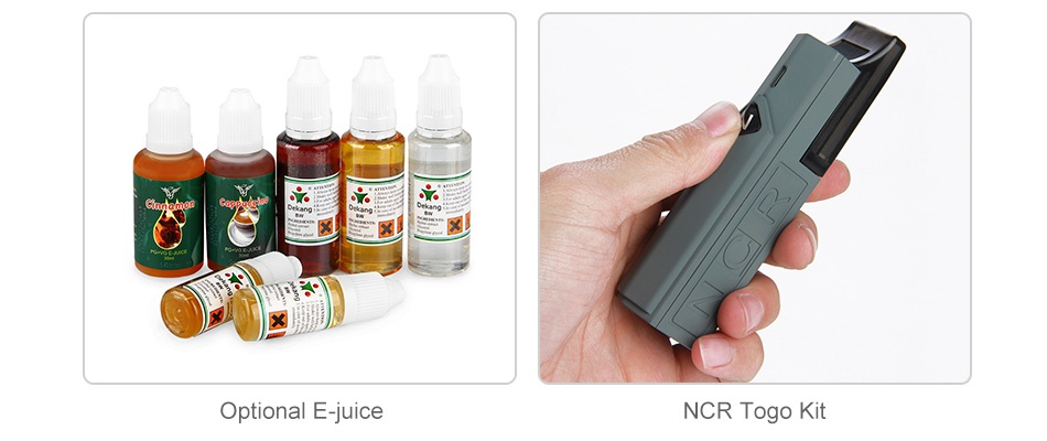 NCR TOGO POD Cartridge 2ml Optional E juice NCR Togo Kit