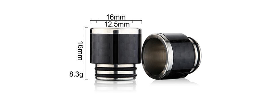 Sailing SS Carbon Fiber 810 Drip Tip CF20 2 5mm 83g