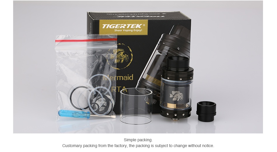 Tigertek Mermaid RTA 3.5ml 7GETEN eer Vaping Enjoy  mermaid Customary packing from the factory  the packing is subject to change without notice