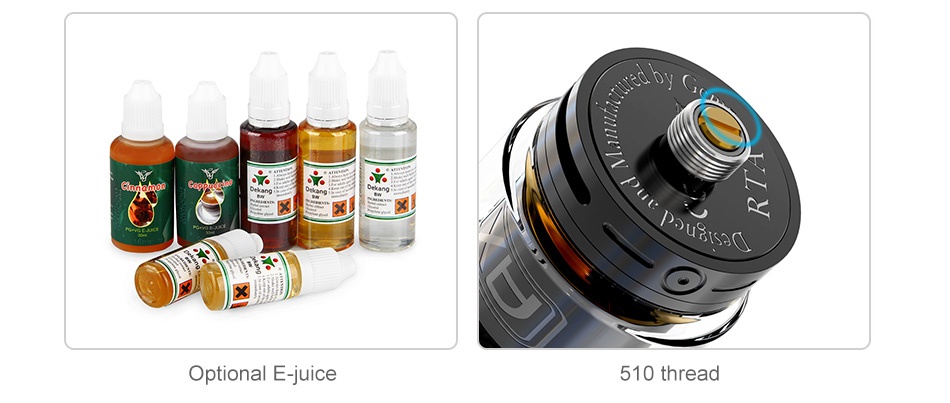 Gemz Axis RTA 2.5ml Optional E juice 510 thread