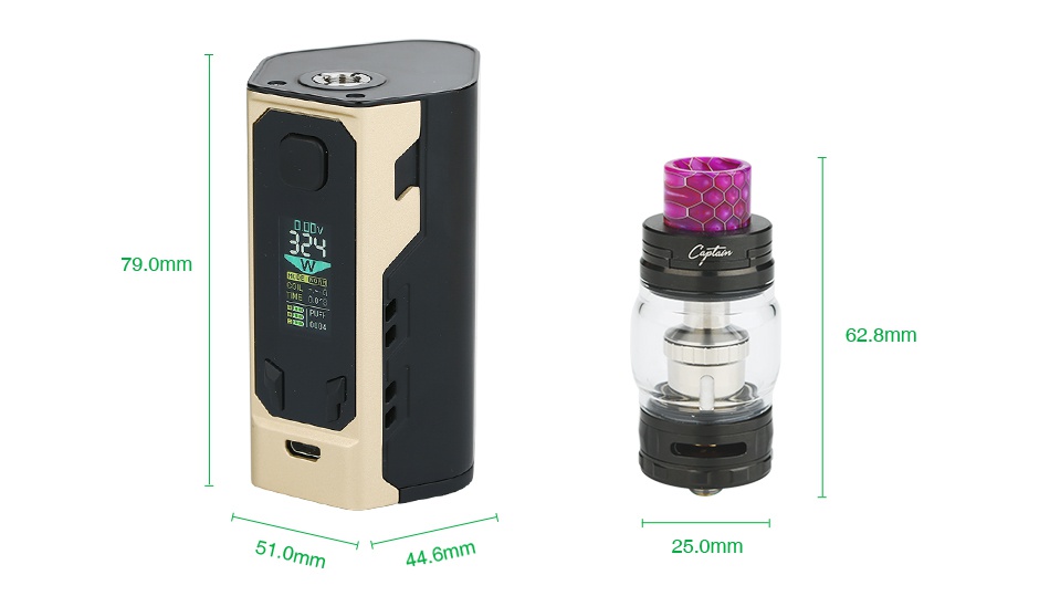 IJOY Captain X3 324W 20700 TC Kit 790mm 62 8mm 51 0mm n 4