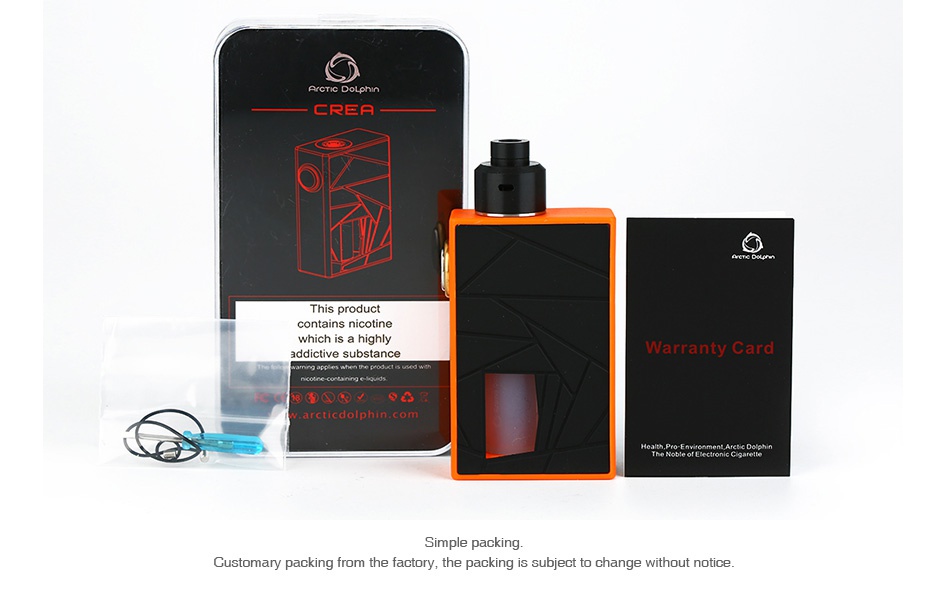 Arctic Dolphin Crea BF Squonk Kit Orange White Blue Black