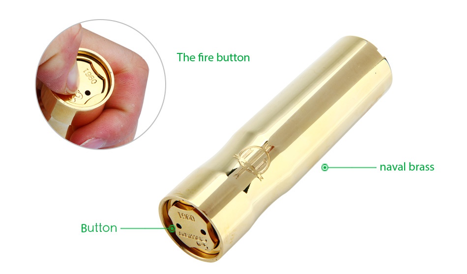 Hellvape Trishul MECH MOD Kit The fire button naval brass Button