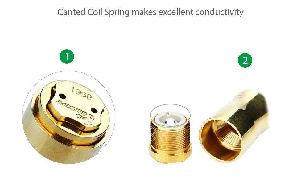 Hellvape Trishul MECH MOD Kit Canted Coil Spring makes excellent conductivity