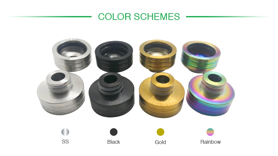510 to 810 Mouthpiece Adapter COLOR SCHEMES  8 Gold Rainbow
