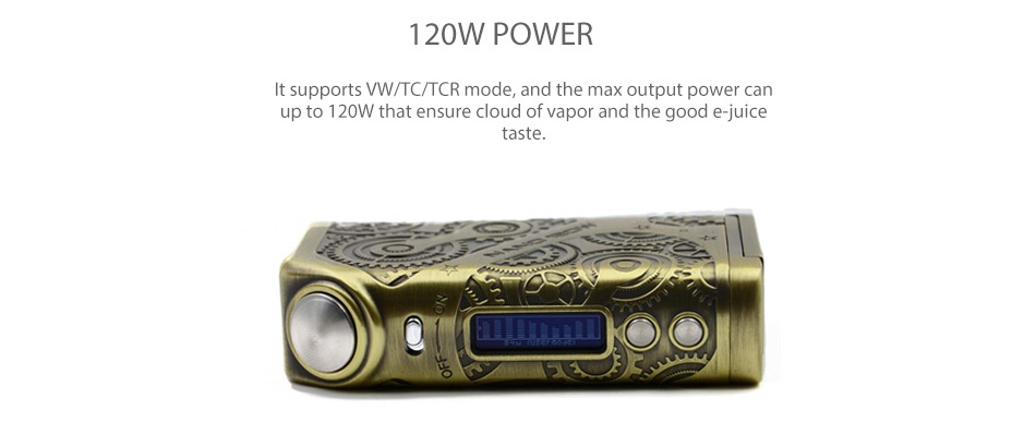 Tesla Nano 120W TC Box MOD 120W POWER It supports WW TC TCR mode  and the max output power ca up to 120W that ensure cloud of vapor and the good e juice