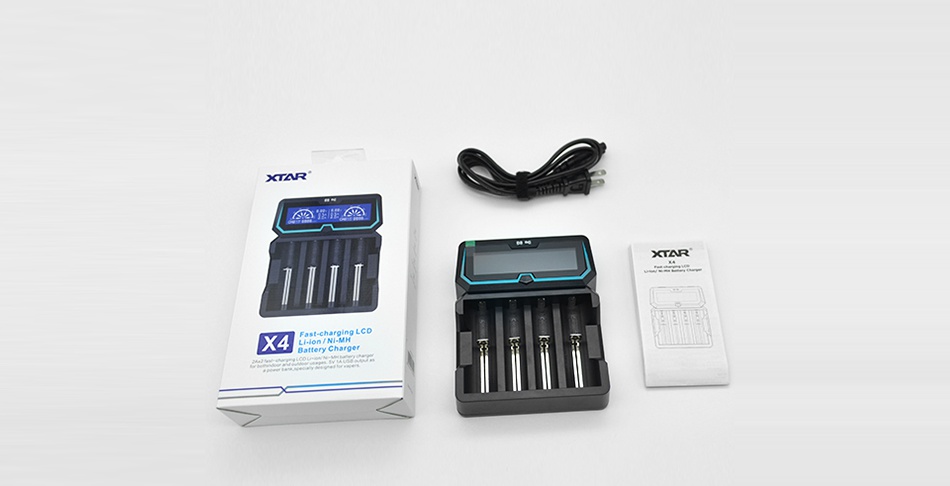 Xtar X4 4-slot Quick Charger with LCD Screen XTAR 4