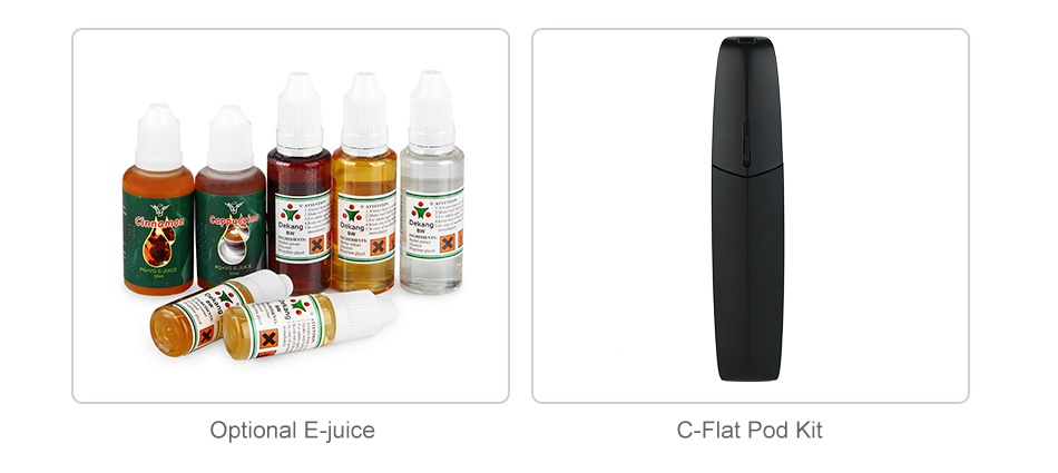 Vaptio C-Flat Pod Cartridge 1.5ml 4pcs Optional E juice C Flat Pod Kit