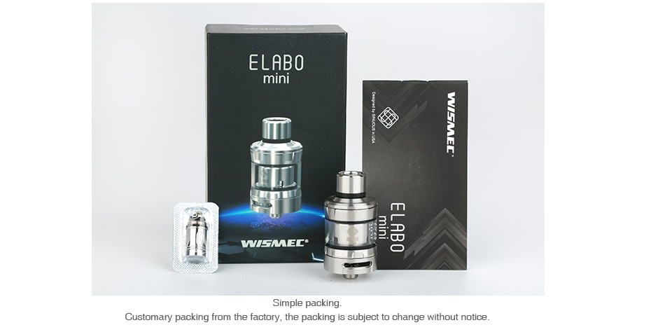 WISMEC Elabo Mini Atomizer 2ml ELABO Customary packing from the factory  the packing is subject to change without notice