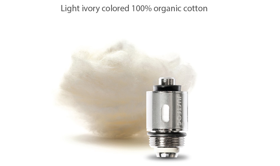 JUSTFOG Q16 Clearomizer 1.9ml Light ivory colored 100 organic cotton