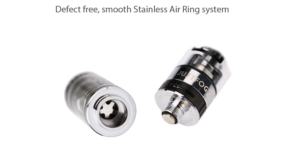 JUSTFOG Q16 Clearomizer 1.9ml Defect free  smooth Stainless air ring system