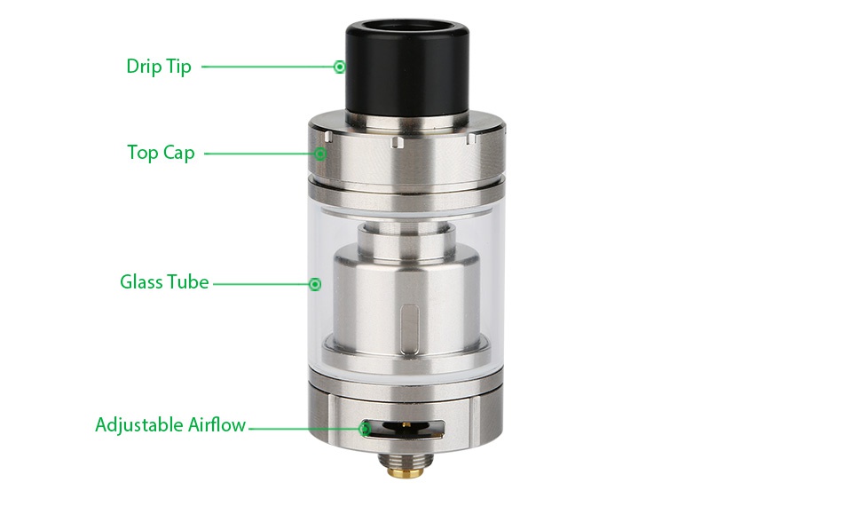 Vaportech Morpheus Subohm Tank 2ml Drip Tip op cap ass ube Adjustable Airflow