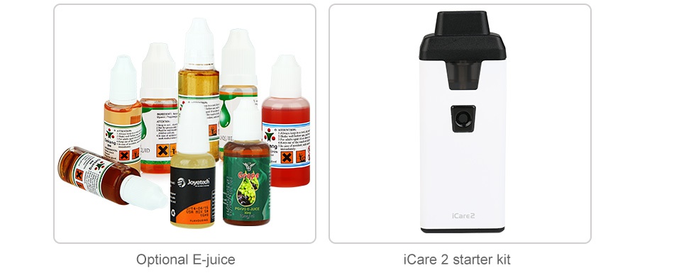 Eleaf iCare 2 Atomizer 2ml   Optional E juice Care 2 starter kit
