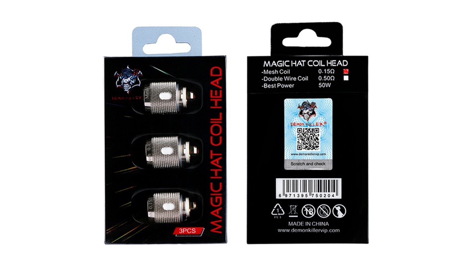 Demon Killer Magic Hat Coil Head 3pcs MAGIC HAT COIL HEAD Coil 15Q Double Wire Coil 0 50 U  c  MADE IN CHINA demonkillervip com