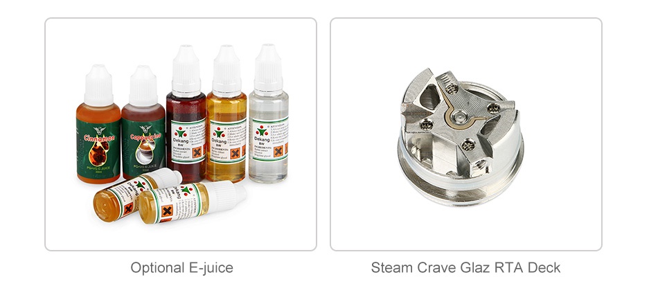 Steam Crave Glaz RTA 7ml Optional E juice Steam Crave Glaz RTA Deck