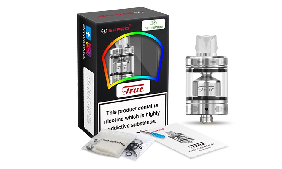 Ehpro True MTL RTA 2ml rule This product contains nicotine which is highly addictive substance