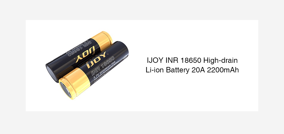 IJOY INR 18650 High-drain Li-ion Battery 20A 2200mAh JJOY INR 18650 High drain i ion Battery 20A 2200mAh