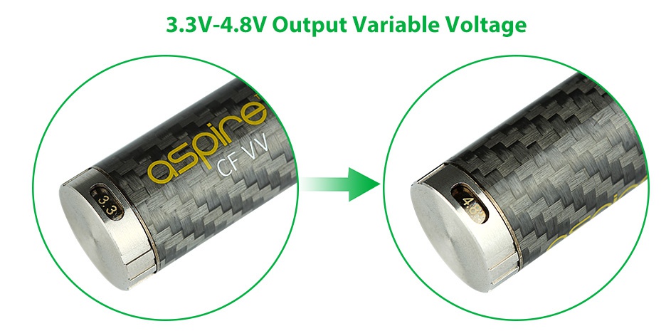 Aspire CF VV Battery 900mAh 3  3V 4 8V Output Variable Voltage