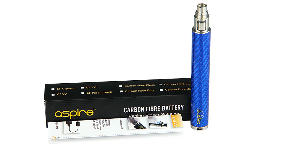 Aspire CF VV Battery 1600mAh aspire RBON FIBRE BATTER