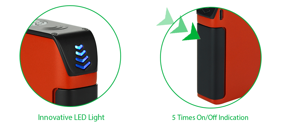 Tesla Teslacigs Three Sub MOD 5000mAh Innovative LED Light 5 Times On Off Indication