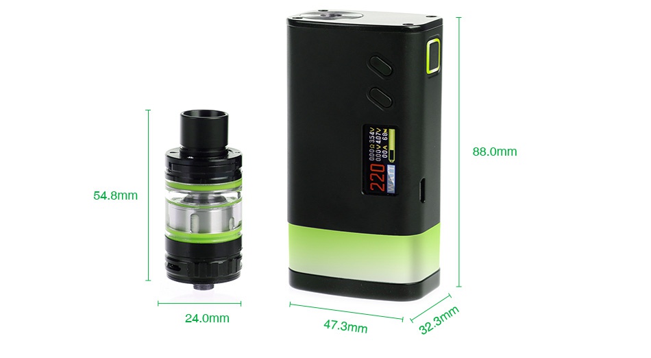 Fuchai GLO 230W TC Kit om 54 8mr 24 0mm 47 3mm