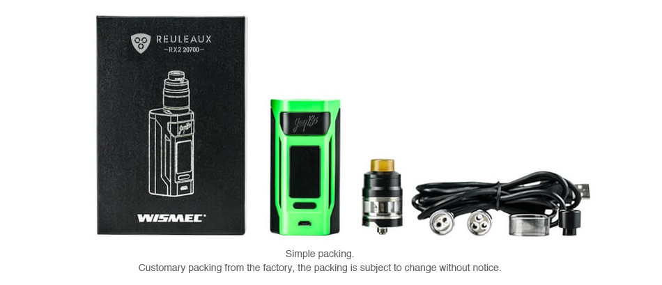 WISMEC Reuleaux RX2 20700 200W with Gnome TC Kit O REULEAUX WLMEL g Customary packing from the factory  the packing is subject to change without notice