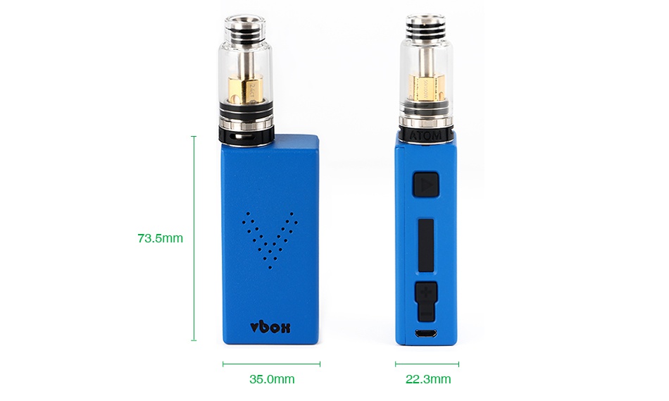 ATOM V-BOX 75W TC Kit with Metropolis Mini 73 5mm VSoN omm