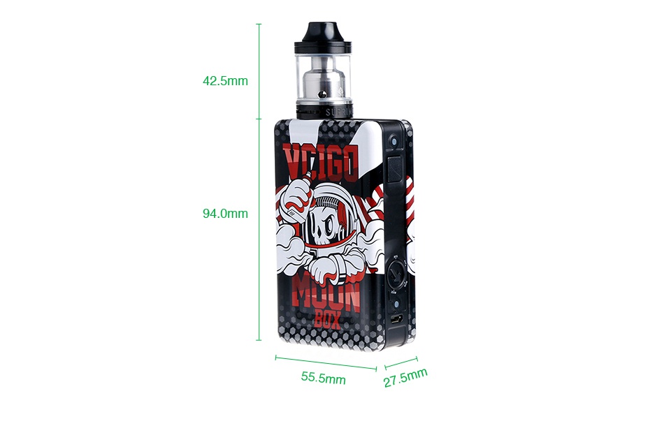 Vcigo Moon Box 200W MOD with Free Moonshot RTA 94 0mm 55 5mm 275