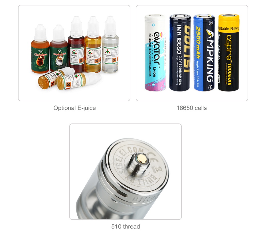 Vcigo Moon Box 200W MOD with Free Moonshot RTA ageable Battery   Optional E juice 8650ce 510 thread