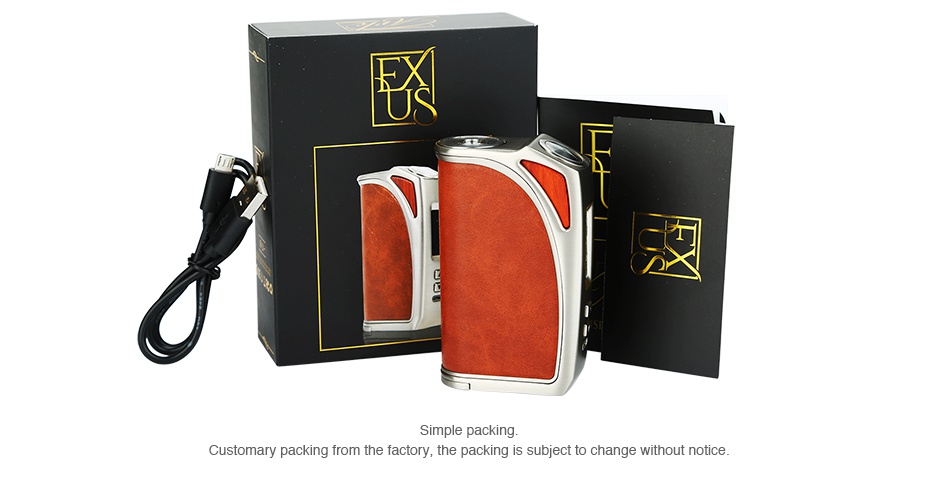 EXUS ARK 200W TC Box MOD   Simple packing Customary packing from the factory  the packing is subject to change without notice