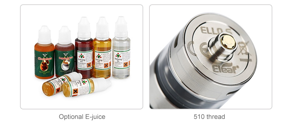 Eleaf ELLO S Atomizer 2ml Ela Optional E juice 510 thread