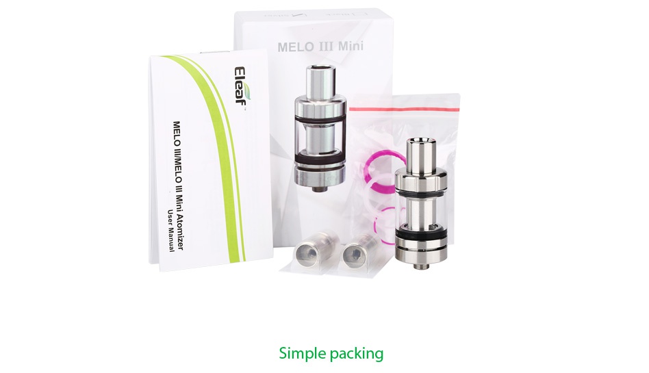 Eleaf Melo 3 Mini Atomizer 2ml MELO I Min 5 m5 Simple packing