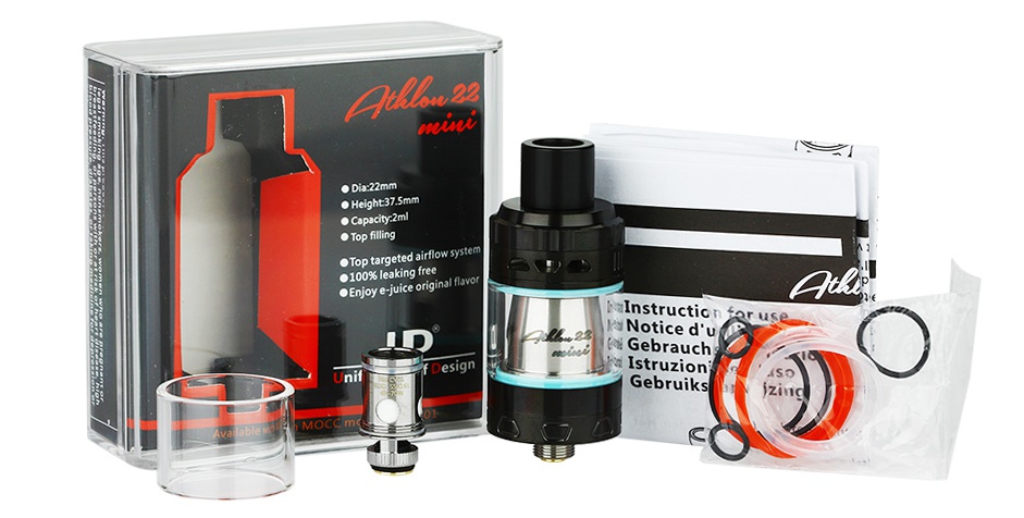 UD Athlon 22 Mini Subohm Tank 2ml      O Enjoy e  juice original flavor Instructions far use  a Notice d u x Gebrauch Design a Istruzio Gebruiks