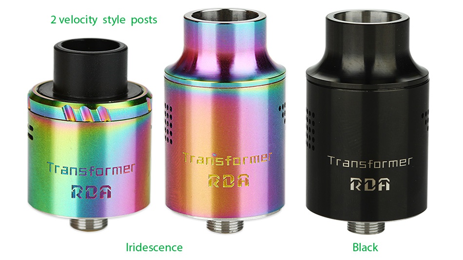 Vaporesso Transformer RDA Tank 2 velocity style posts Trans former  a sf  mE Iridescence Black