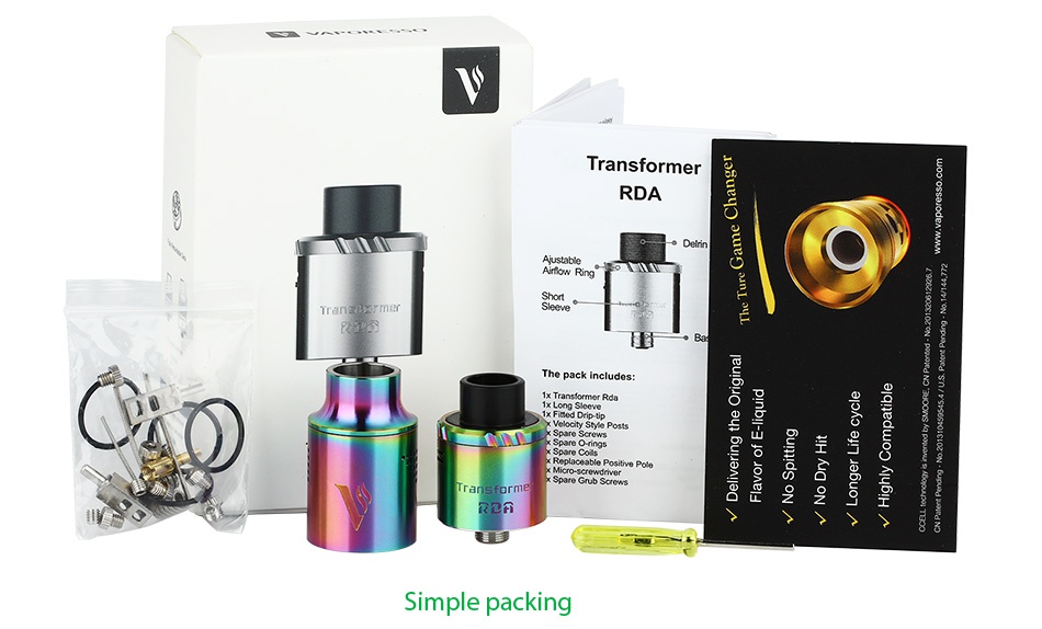 Vaporesso Transformer RDA Tank RDA Simple packing