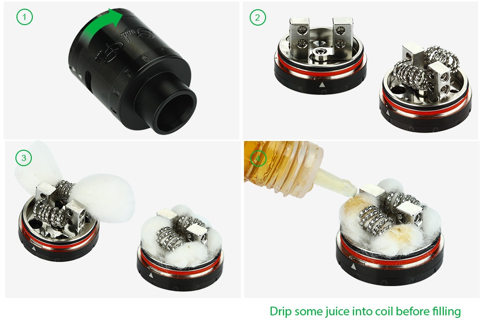Aspire Quad-Flex Power Pack Drip some juice into coil before filling