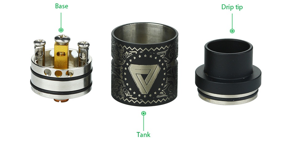 Limitless RDA Atomizer Made in the USA Drip tip Tank