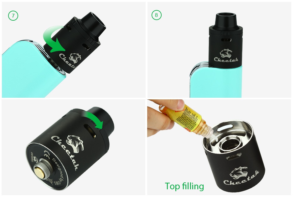 OBS Cheetah RDA Tank Top filling