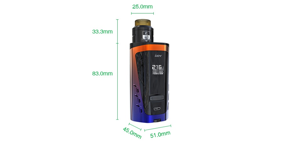 IJOY CAPO 216 SRDA 20700 Squonker Kit 25 0mm 33 3mm 510mm