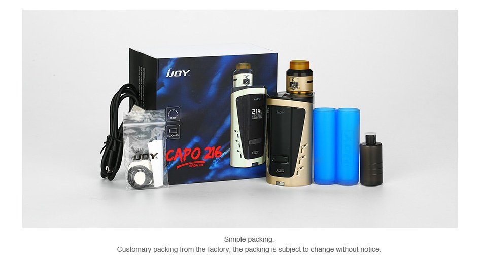 IJOY CAPO 216 SRDA 20700 Squonker Kit Say capo 2l Customary packing from the factory  the packing is subject to change without notice