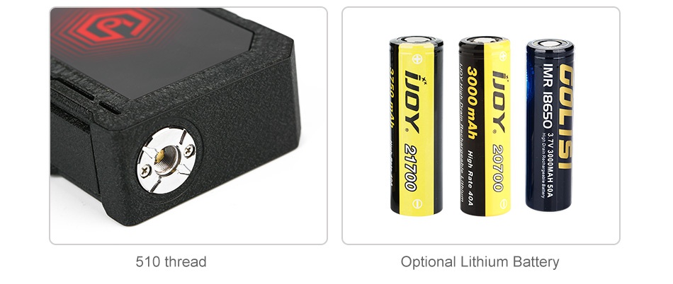 IJOY EXO PD270 207W 20700 TC MOD 6000mAh x939 s   510 thread Optional Lithium Battery