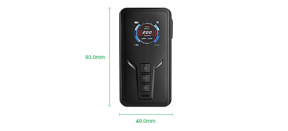 GTRS VBOY 222W 20700 TC Box MOD with SX520 Chip 93 0mm 49 0mm