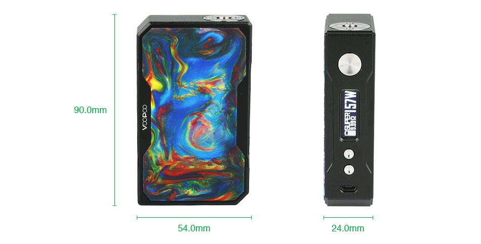 VOOPOO Black Drag Resin 157W TC Box MOD   00    00 urquoise Purple Jade Rainbow Azure ade