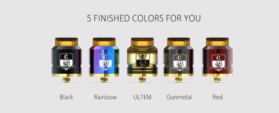 IJOY COMBO RDA 5 FINISHED COLORS FOR YOU    Black Rainbow ULTEM Gunmetal