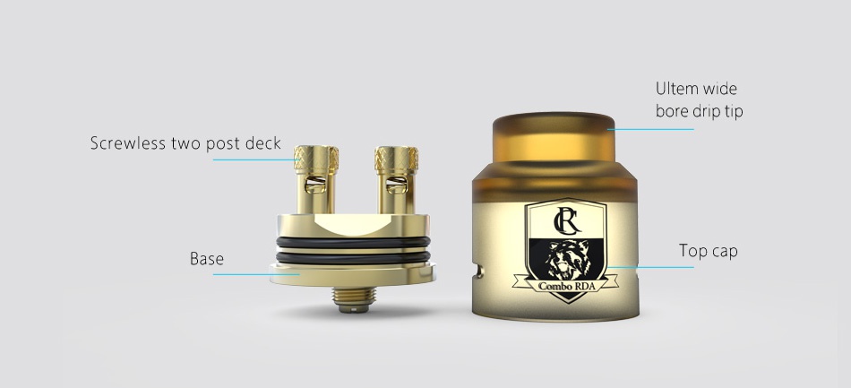 IJOY COMBO RDA Ultem wide bore drip ti st deck T oRDA